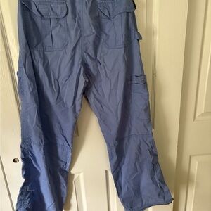 Women's Blue Cargo Scrub  Pants